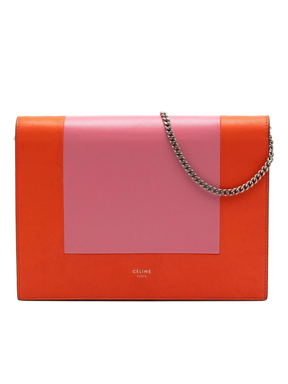 Celine Leather Frame Wallet On Chain #278901C47B